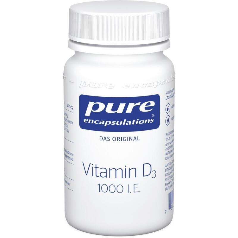 PURE ENCAPSULATIONS Vitamin D3 1000 I.E. Kapseln