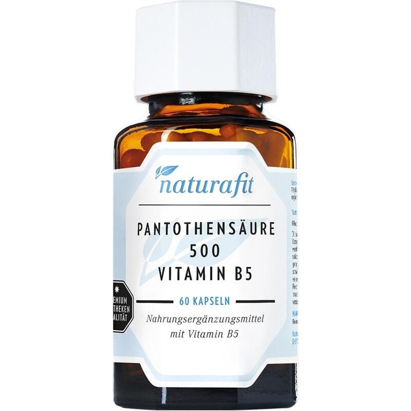 NATURAFIT Pantothensäure 500 Vitamin B5 Kapseln